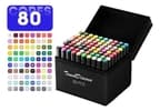 Kit Canetas Marcadoras Dupla Ponta 80 Cores