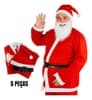 Fantasia Completa Papai Noel Adulto 5 Peças