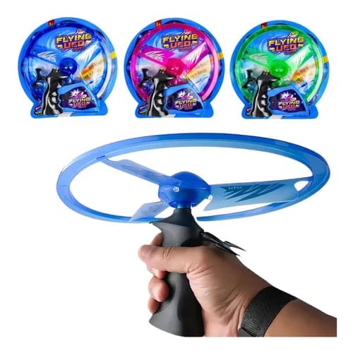 Disco Voador Drone Divertido Ufo Com Luz Led Voa De Verdade Cor Azul