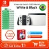 Nintendo Switch OLED com Joy-Con Branco e Azul/Vermelho