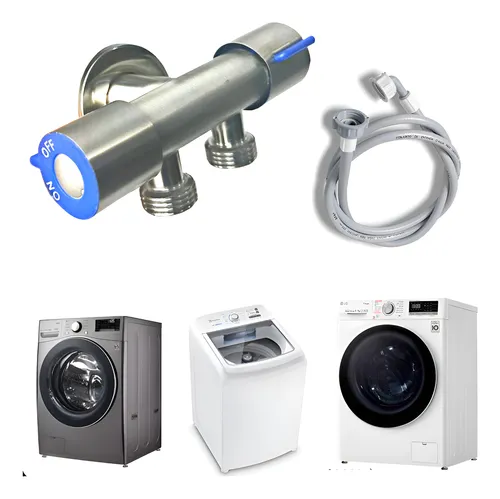 Torneira Dupla Aço Inoxidável Duas Saídas