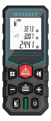 Trena Laser Digital Mileseey 40m, Precisão ± 2mm, Ip54
