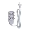 (APP) Extensão Bipolar Slim 3 Tomadas Bivolt 1m - Force Line