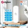 Sensor mmWave Zigbee 4 em 1 movimento/umidade/temp/luz Tuya 10g