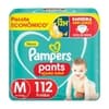 Fralda Pampers Pants M com 112 Unidades (0,97 a unidade)